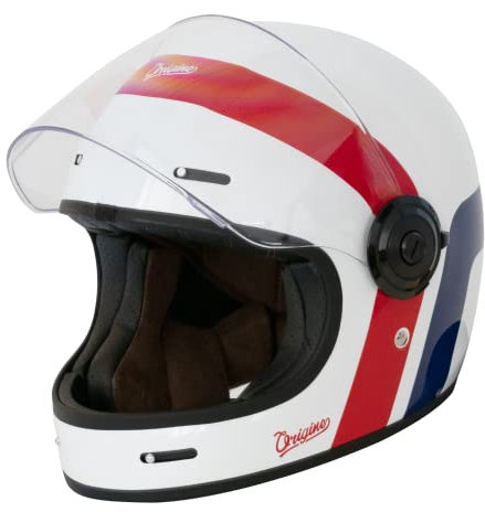 ORIGINE Integral-Motorradhelm im Cafe-Racer-Stil aus Glasfaser ECE-geprüft mit Visier