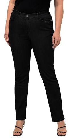 Ulla Popken, Damen, große Größen, Slim-Jeans, Schwarz 40W/34L