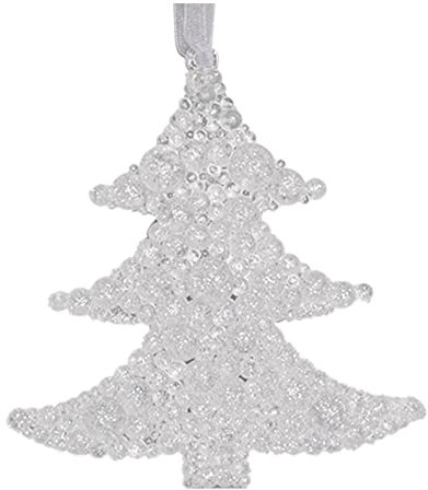 Acryl-Glitter-Weihnachtsanhänger Transparente Weihnachtsdekorationen Winter-Weihnachtsbaumschmuck Wohnwagen Zubehör Innen Bad (A, One Size)