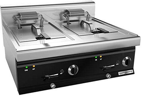 GGM Gastro | EFK873H-10+10N | Elektro Doppelfritteuse - 10+10 Liter - 18 kW