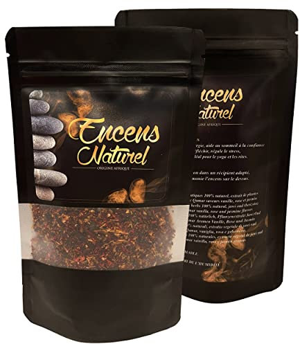 Encens Naturel | Porte encens | Encens Purification Poudre aux arômes envoûtants de Vanille, Rose, Jasmin, qamar et Herbe aromatique | Ingrédients naturels, évadez-Vous pour Une Relaxation Ultime...