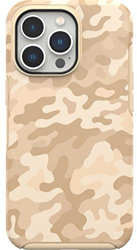 OtterBox iPhone 13 Pro Symmetry Series+ Case - SAND STORM CAMO, ultra-sleek, snaps to MagSafe, raised edges protect camera & screen Brown