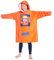 Naruto Pull Plaid Enfant, Sweat Oversize en Polaire, Poncho Plaid Doublé en Sherpa, Cadeau Anime Manga Enfant Ado
