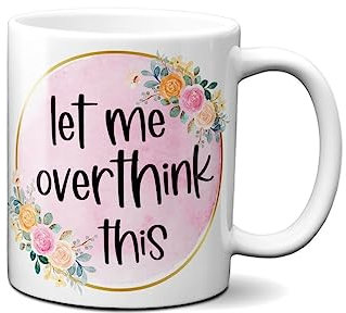Hustling Sharks® Tasse mit Spruch - Overthinker - Geschenk Kaffeetasse - 330ml Spülmaschinenfest, Keramik - weiß, Kollegen Tasse, Geschenke, Witzige Tasse, Spruch Tasse