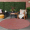 Jimri In- & Outdoor Teppich - Wetterfester Teppich für Balkon, Terrasse, Garten, Wohnzimmer, Küche - Strapazierfähiger Bodenteppich, Widersteht UV-Strahlen & Wasser - Größe 80 Rund, Regenbogen