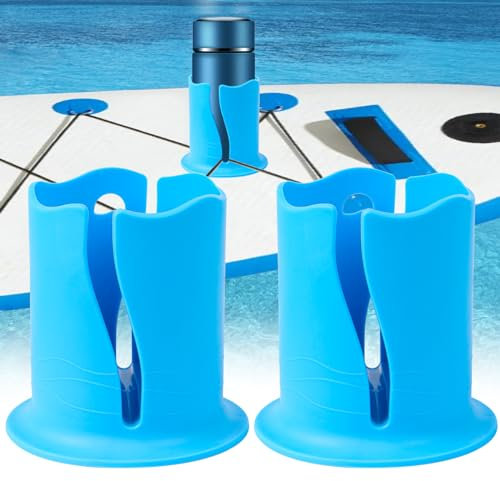 2pcs Paddle Board Drink Holder, Kayak Drink Cup Holder, Fishing Tool and Lures Storage, Paddle Board Accessories, Anti-Spill Cup Holder for Boat, Fit Most Large-Sized Cups
