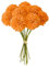 MUYAPAY 12 Stück Künstliche Hortensienblüten Künstliche Blumen Chrysantheme Kunstblumen Künstliche Kugel-Chrysanthemen Seide Pompon Chrysantheme, für Hausgarten Party,Hochzeits Deco (Orange)