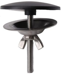 Faotup Abdeckung für Küchenspüle, Lochabdeckung für Küchenarmatur, Auslaufschutz, Spülenzubehör, Schwarz (1 Stück)