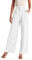 Generisch Damen Weite Stoffhose Palazzo Business Hose Elegant Sommer Freizeithose Lockere Hosen Damen Lang High Waist Weiß S