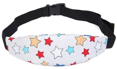 BEAHING Kinderwagen Befestigungsgürtel, Baby Kopfstützen Kinderwagen Autorsitzgürtel Schlafsicherheitsgurt Neue Modesterntyp hellgrau 1pcs, Baby Schlafsicherheitsgürtel