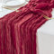 Sioloc 10 Stück Weinrot Mulltuch Tischläufer 90x300 cm Boho Gaze Läufer für Herbstdeko, Hochzeit, Party, Baby Bridal Shower, Geburtstags Tischdekoration