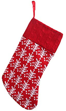 X-Institute Strick-Weihnachtsstrumpf, Süßigkeiten-Geschenke, Socken-Ornamente für Baum, Urlaub, Party, Abendessen, Tisch, Heimdekoration