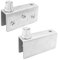 1 par de bisagras de puerta de cristal, clips de bisagra pivotante de gabinete, bisagras de puerta de ducha de vidrio, abrazaderas de puerta para vidrio de 10-12 mm de grosor (L)
