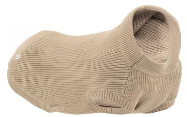 Record - Hundepullover Tie Dye, Dicke Textur mit Loch für Leine und Schlaufen für die Hinterbeine. Rückenlänge 45 cm. Warm und bequem, perfekt für Winterspaziergänge. Taupe, L