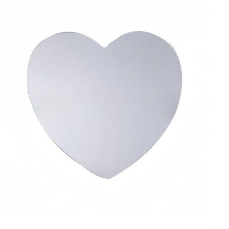 Herzförmiger Spiegel, Wandspiegel, Schlafzimmer, dekorative Spiegel, unregelmäßiger Spiegel, Schlafzimmer, Wandmontage, Toilettenspiegel (20 cm)