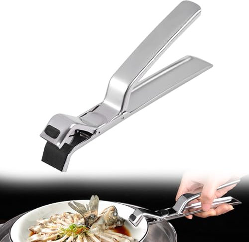 Anti-Scald Bowl Holder Clip for Kitchen Stainless Steel Cooking Tongs for Moving Hot Plate or Bowls with Food Out from Microwave Oven Multi-Purpose Kitchen Cooking Tools for Bowl Pan Plates Air Fryer