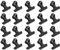 30 clip nere piccole per bulldog, in metallo, per cartelloni di carta, per borse, negozi, ufficio e cucina a casa (nero, 22 mm)