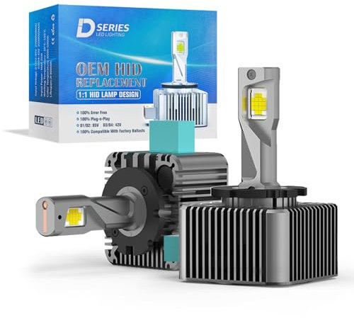 NUROTA 2 Stück D3S Xenon Brenner 12V 35W, D3S Xenonscheinwerfer 6500K Weiß mit Zulassung, Ersatz für HID Xenon Brenner
