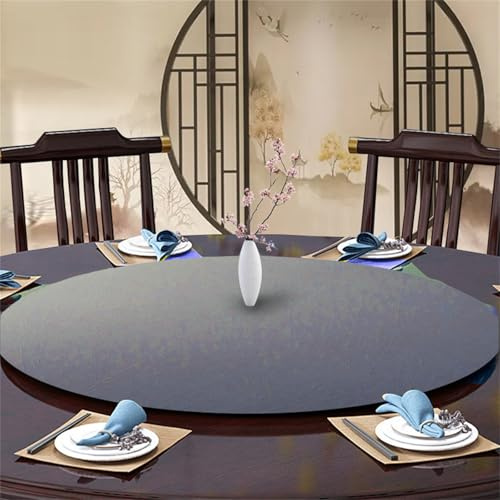 Highdi Elastische Tischdecke Rund Abwaschbar, Cocktail Spanntischdecke Rund Gartentischdecke Outdoor Round Tischdecke mit Gummizug für Esszimmer, Küche und Picknick (180cm,Dunkelgrau)