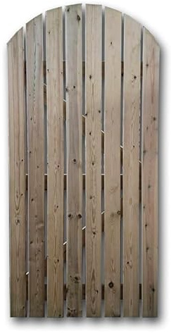 2M High Classic Picket/Slatted Garden Gate - Wooden - L4 x W90 x H200 cm - Fully Assembled