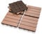 Jiubiaz WPC Fliesen, 30x30cm 110er für 10m² WPC Terrassenfliesen Balkon Bodenfliese mit Klick-System, Terrassendielen Wetterfest mit Drainage, Braun