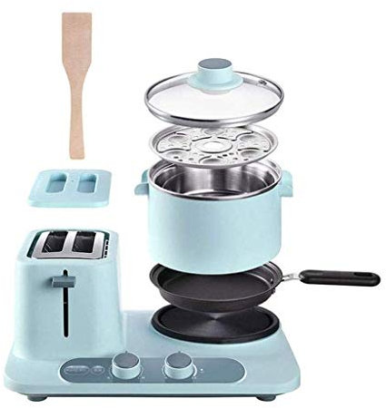 MQPALZKD Toaster-Egg Cooker and Poacher-Vegetable,Bacon and Meat Steamer- Touch Controls - 1320W Stainless Steel(D)