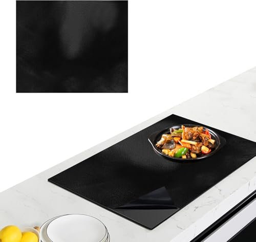 GETRICH 61x52cm Large Induction Hob Protector Mat Silicone Induction Hob Cover(Magnetic) Cooktop Scratch Protector BPA Free Multifunctional Silicone Mats Heat Resistant Stove Cover for Induction Stove