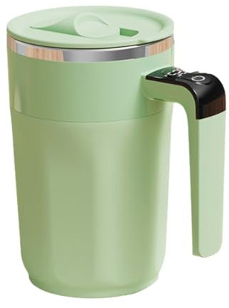 Yominerr 400ML Tasse à Mélanger Intelligente avec Affichage de la Température LED Tasse à Café en Acier Inoxydable 316 avec Agitation Magnétique Tasse à Café Portable avec Agitateur Automatique