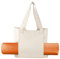 Bolsa de lona para yoga para mujer con compartimento para alfombrilla, bolsa de hombro para gimnasio, oficina o viajes, espacioso organizador multiusos, Caqui, Talla única
