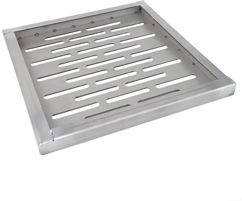 Edelstahl-Bodenablaufabdeckung, quadratisches Gitter, rutschfestes Entwässerungssystem, Multi-Loch-Design, schneller Wasserfluss, für Innen- und Außenbereich, Badezimmer, Küche (250 x 250 x 20 mm)