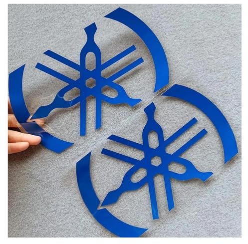 Adesivo Per Serbatoio Moto Con Logo Per Yamaha(Blu)