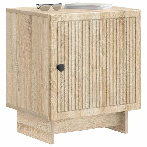 vidaXL Nachttisch Sonoma-Eiche 43 x 34,5 x 50 cm Holzwerkstoff, Vintage Schlafzimmer-Schrank, rechteckige Aufbewahrung, praktischer Organizer, Elegantes Nachtmöbel, kompakt