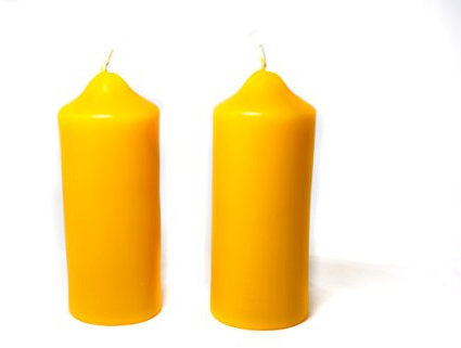 Naturra 2 100% Bienenwachs Stumpenkerzen Adventskerzen in Handarbeit gegossen