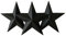 CVHOMEDECO. Country Rustic Antique Vintage Gifts Black Metal Barn Star Wand-/Türdekor, 30,5 cm, 3er Set.