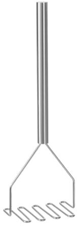 HENDI Kartoffelstampfer, Gemüsestampfer, Geschirrspülmaschinengeeignet, 200x130x(H)810mm, Edelstahl