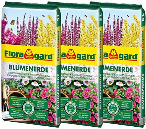 Floragard Blumenerde, Braun, 15 Liter