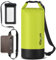 Glymnis Dry Bag wasserdichte Tasche 10L 20L Wasserdichter Packsack mit Bauchtasche und Tragegurt Waterproof für Wassersport Strand Schwimmen Bootfahren Reisen Camping (Hellgrün, 20L)