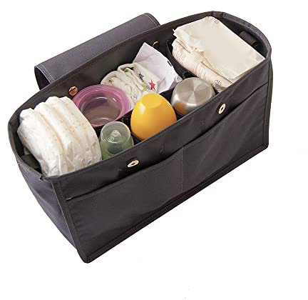 enreve Geldbörsen-Organizer-Einsatz, Handtaschen-Organizer, Wickeltasche, Tasche in Tasche für Longchamp und mehr (grau)