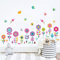 decalmile Wandtattoo Bordüre Bunte Blumen Wandsticker Schmetterlinge Kinderzimmer Wandaufkleber Babyzimmer Schlafzimmer Klassenzimmer Wanddeko
