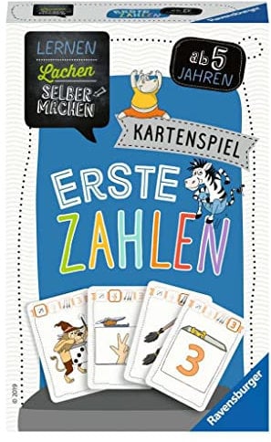 Ravensburger 80658 - Lernen Lachen Selbermachen: Erste Zahlen, Kinderspiel ab 5 Jahren, Lernspiel für 2-4 Spieler, Kartenspiel