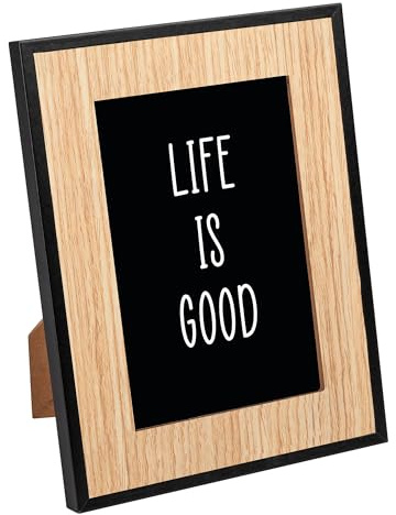 walther design Bilderrahmen Good Portraitrahmen, 10x15 cm, natur/schwarz, RF015B