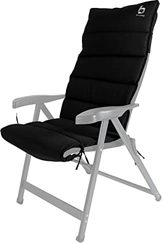 Bo-Camp Klappstuhl Polster Sitz Auflage Hochlehner Camping Stuhl Kissen Olefin schwarz