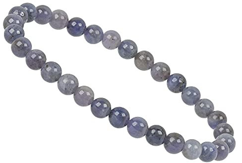 ELEDORO PowerBead Armband mit Edelstein Perlen 6mm Tansanit