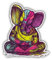 20cm! Hochwertiger Kühlschrank-Auto-Aufkleber Sticker Cartoon Comic Lord Ganesha Skizze UV&Waschanlagenfest Decal