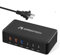 Estación de carga USB C, 128W 6 puertos USB cargador USB multi puerto USB Hub Charger con PD3.0 65W 20W y carga rápida 3.0 carga rápida para MacBookPro/Air, iPhone, iPad Samsung y más-negro