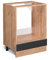 Vicco Herdumbauschrank R-Line, Anthrazit Hochglanz/Goldkraft Eiche, 60 cm ohne Arbeitsplatte