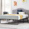 Linenspa Moderner Bettrahmen – Metallbett mit Lattenrost aus Stahl – 30 cm Stauraum unter Bestgestell – Schnelle Montage – Bett 90x190 cm