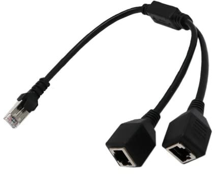 NAERSI Câble Ethernet RJ45 répartiteur adaptateur réseau, 1 mâle vers 2/3/4 femelle LAN Ethernet LAN LAN LAN Ethernet LAN adaptateur répartiteur 8 broches CAT 5/5e CAT 6 CAT 7 avec ligne (2 ports/2