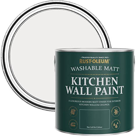 Rust-Oleum Peinture Blanche Lessivable pour Murs de Cuisine, Finition Mate - Fleur 2.5L