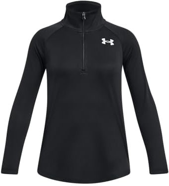 Under Armour Girl's UA Tech Graphic 1/2 Zip Shirt Black